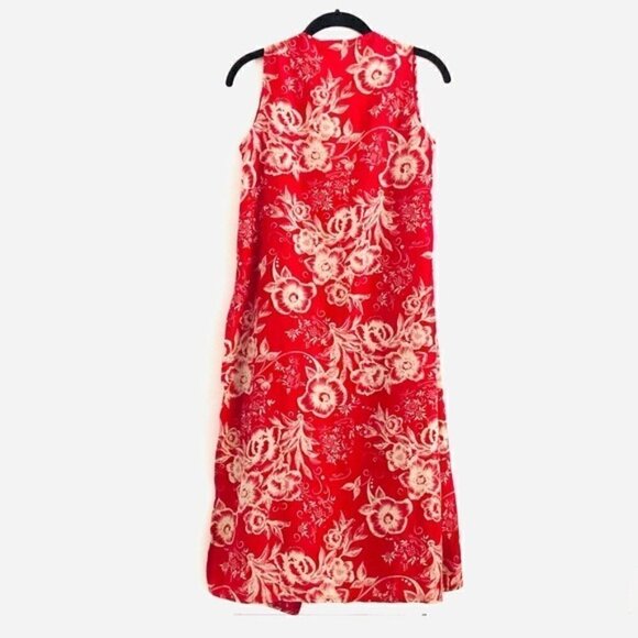 LuLaRoe Joy Duster XS Long Vest Hibiscus Flower Print Orange Vacation Summer - Picture 8 of 11